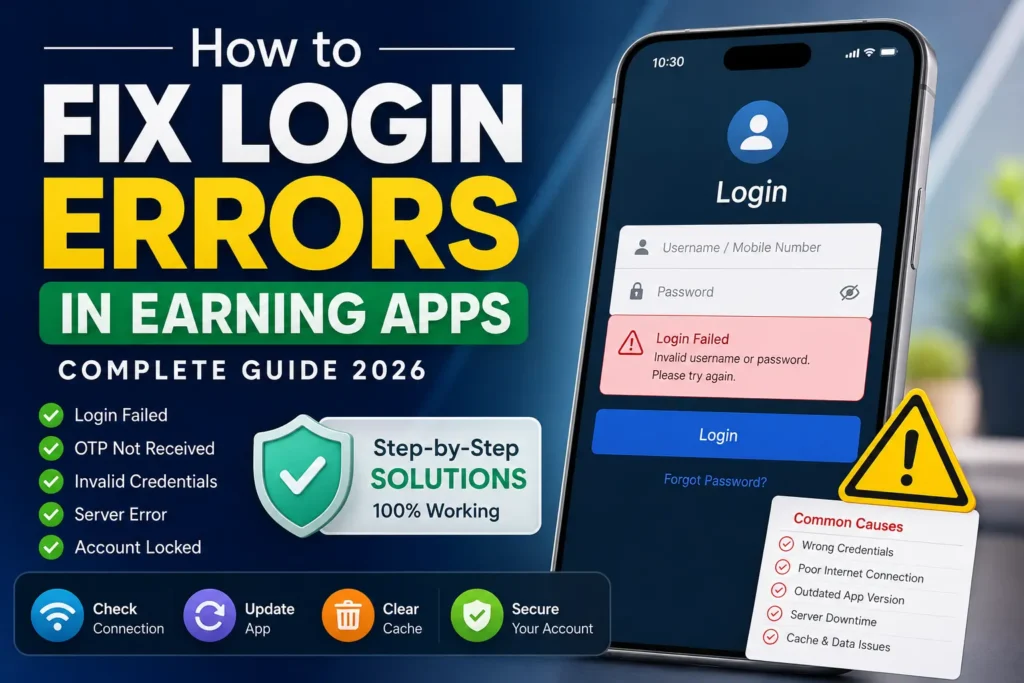 Fix login errors
